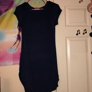 navy blue t-shirt dress
